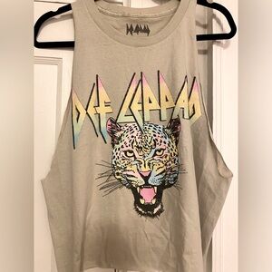 Def Leppard tank, halter, crop top, t shirt, muscle t